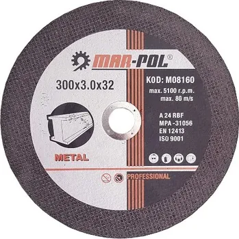 Řezný kotouč MAR-POL Řezný kotouč do kovu 300mm x 3.0mm x 32mm M08160