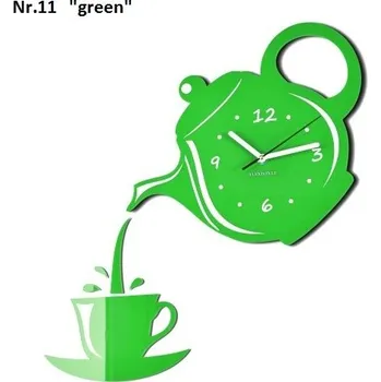 Hodiny Kuchyňské hodiny na stěnu zelená