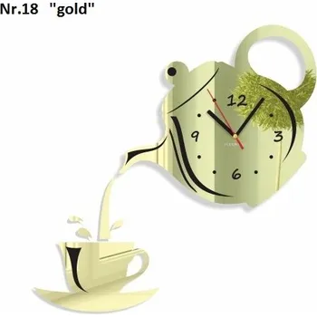 Hodiny Kuchyňské hodiny na stěnu zlatá