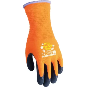 Pracovní rukavice ROSTETO KIDS - dětské pracovní rukavice oranžové Velikost: 4