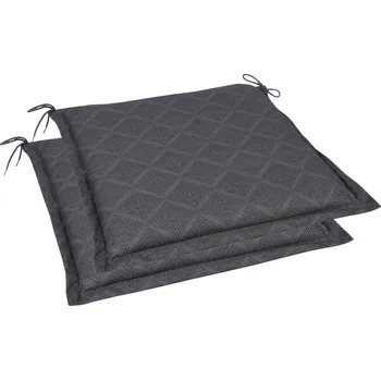 Podsedák GO-DE Textil Sada zahradních podsedáků Raute (polštářek, 5 cm, 2 kusy, antracitová)