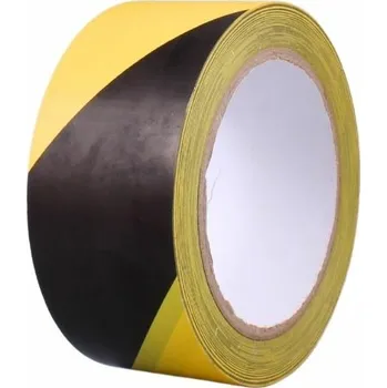 Lepicí páska TAVOBAL Podlahová výstražná lepící páska PVC, žlutočerná, 50 mm*30 m