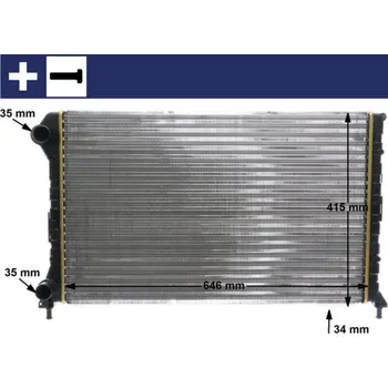 Chladič motoru Chladič, chlazení motoru MAHLE CR 1447 000S