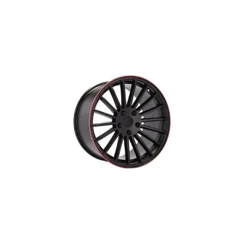 Alu kolo Racing Line A1227 HAXER 10,5x20 5x130 ET40.00 černá matná + červený límec