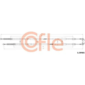 Auto-moto Tažné lanko, parkovací brzda COFLE 92.1.OP001