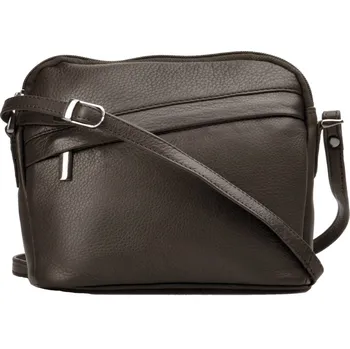 Kabelka Malá kožená tmavě hnědá kabelka na rameno LB-201, Neus