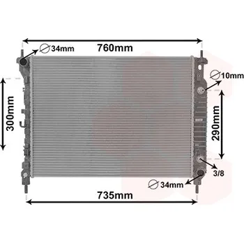 Chladič motoru Chladič, chlazení motoru VAN WEZEL 08002067