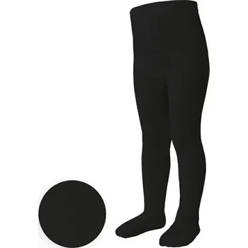 Černé dívčí punčochy s pleteným vzorem Art. 071 FN372, BLACK Velikost: 80/86