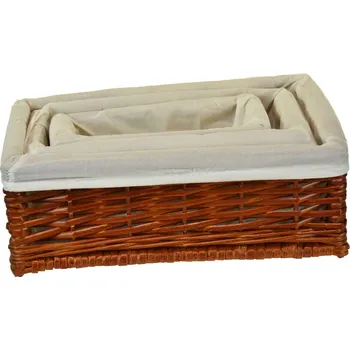 Úložný box Vingo Proutěná zásuvka s bílou látkou Rozměry (cm): 17x26, v. 9