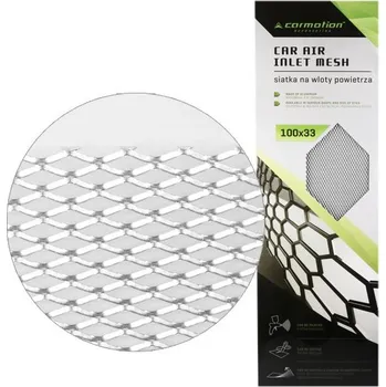Větrací mřížka CARMOTION (POLAND) | Hliníková mřížka (Tahokov) rozměr 1000x330 mm, stříbrný oko 7x12mm, 86754