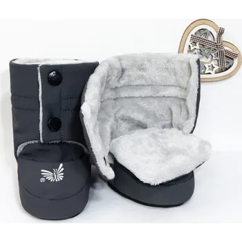 Capáčky ESITO (handmade) Softshellové capáčky Aljaška - 0 ( 2 - 5 měsíců ) / šedá / latté - 5 - délka stélky: 15 cm šedá / latté