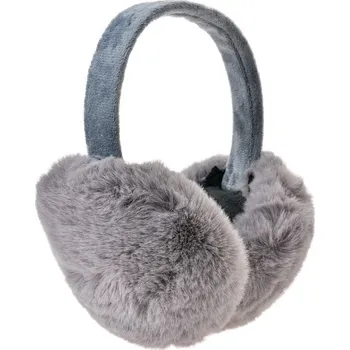 Čepice Šedé dívčí chlupaté klapky na uši - one size