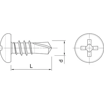 Vrut Šroub samovrtný 3,5x9,5mm (250ks)