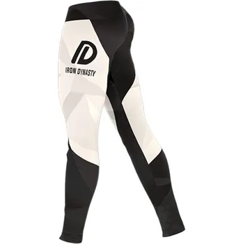 Dámské legíny Iron Dynasty Unisex leginy white/black elastické - velikost XL