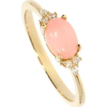 Prsten Zlatnictví Helios Zlatý prsten a korál Velikost: 55, Váha: 2,10g