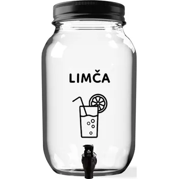 Sklenice Úklid pro klid Sklenice s kohoutkem na limču 3,5 l Typ písma: Tiskací