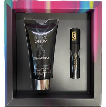 Tělová kosmetika Yves Saint Laurent Yves Saint Laurent Black Opium SET: Trblietavé Tělové mléko 50ml + Maskara 2ml Pre ženy