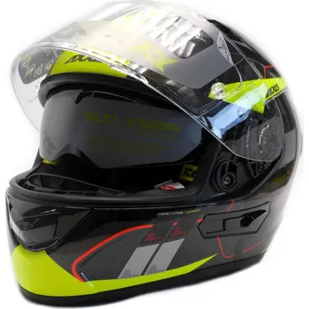 Helma na motorku AXXIS Integrální helma RACER GP CARBON SV Spike Lesklá Fluo - Velikost XL