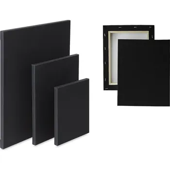 Umělecký štětec Plátno na rámu 30x40cm 280g/m2 černé (Malířské plátno k malování akrylovými či olejovými barvami 18x24cm 280g/m2 černé)