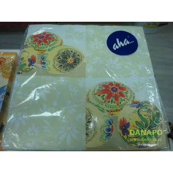 Papírový ubrousek DANAPO Velikonoční ubrousky různé motivy, vajíčka,zajíček Barva: květiny,vajíčka