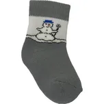 Dětské froté ponožky s lycrou šedé, Velikost: 13 - 14 (19 - 21), Barva: Šedá