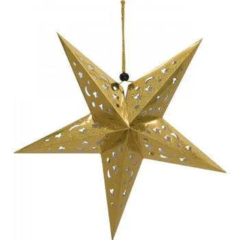Vánoční dekorace Star Lantern, papírová hvězda 40cm, zlatá