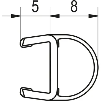 RONAL PUR, ESCURA, ANNEA Vodorovné těsnění na 8mm skla 51405.KD5.2000