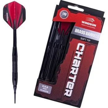 Šipka Šipky soft Windson CHARTER 18g Brass (s plastovým pouzdrem a 3 ks hrotů navíc)