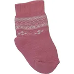 Dětské froté ponožky s lycrou růžové se vzorem, Velikost: 15 - 16 (22 - 24), Barva: Růžová