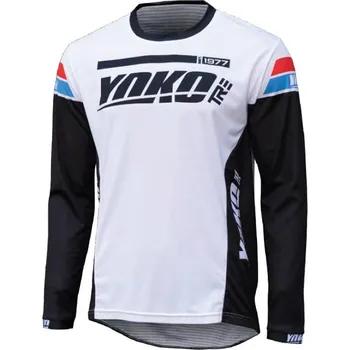 Moto dres YOKO Motokrosový dres TRE bílá/černá - Velikost XL