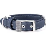 MYFAMILY SRL Obojek kůže Bilbao S 27-31cm/15mm modrý MYFAMILY