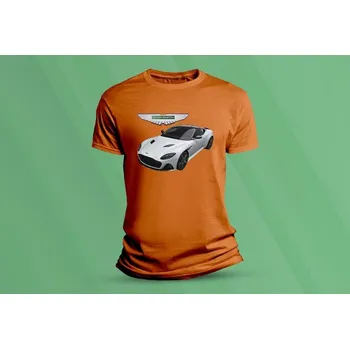 Chlapecké tričko Dětské bavlněné tričko Aston Martin DBS Superleggera. velikost 152 (12-13 let) Oranžová