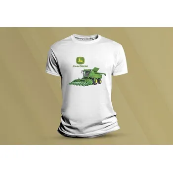 Chlapecké tričko Dětské bavlněné tričko John Deere 2. Bílá velikost 104 (3-4 roky)