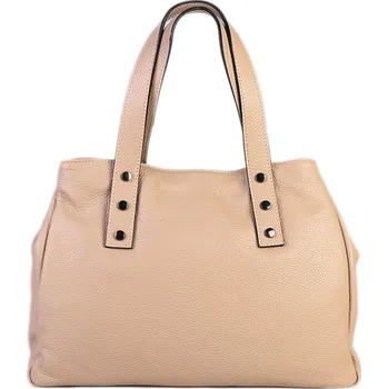 Kabelka ITALSKÉ Dámské kvalitní kabelky na rameno taupe Berina