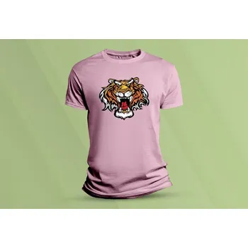 Dětské bavlněné tričko Tygr 4. Růžová velikost 152 (12-13 let)