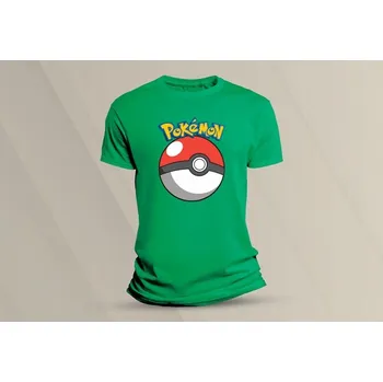 Dětské bavlněné tričko Pokémon. velikost 128 (7-8 let) Zelená