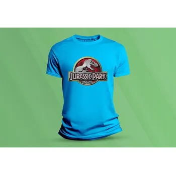 Dětské bavlněné tričko Jurassic Park 4. velikost 128 (7-8 let) Azurová