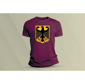 Dětské bavlněné tričko Státní znak Německa. velikost 104 (3-4 roky) Vínová