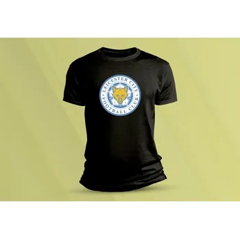 Dětské bavlněné tričko Leicester. Černá velikost 116 (5-6 let)