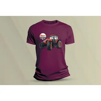 Chlapecké oblečení Dětské bavlněné tričko Traktor Zetor Forterra. velikost 128 (7-8 let) Vínová