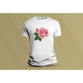 Dětské bavlněné tričko Růže 2. Bílá velikost 152