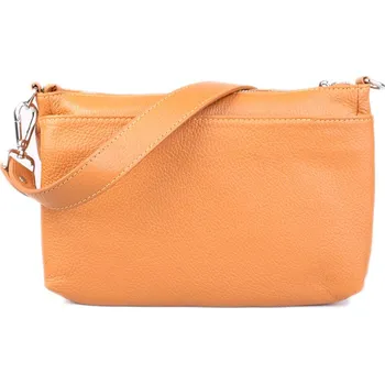 Kabelka ITALSKÉ Kvalitní crossbody kožené kabelky z Itálie camel Menzola