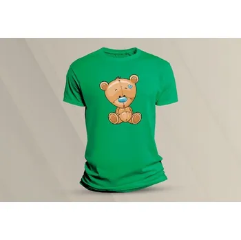 Dětské bavlněné tričko Medvídek Teddy. velikost 116 (5-6 let) Zelená