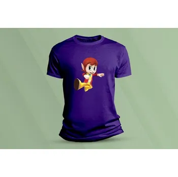 Dětské bavlněné tričko Alex Kidd. velikost 116 Purpurová