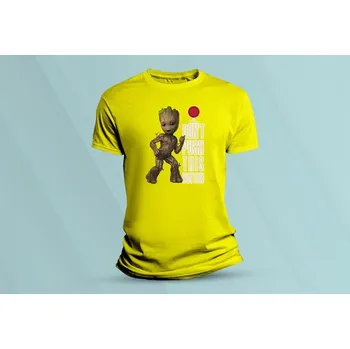 Dětské bavlněné tričko I am Groot 2. Žlutá velikost 128 (7-8 let)