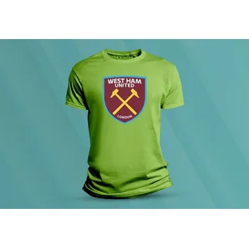 Dětské bavlněné tričko Vest Ham United. velikost S Lime