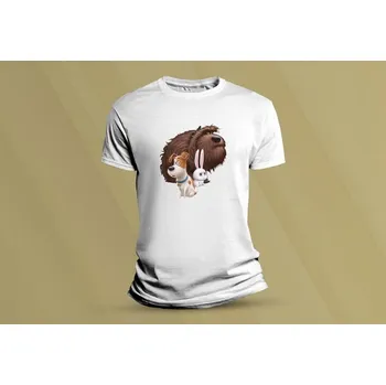 Chlapecké tričko Dětské bavlněné tričko Tajný život mazlíčků. Bílá velikost 104 (3-4 roky)