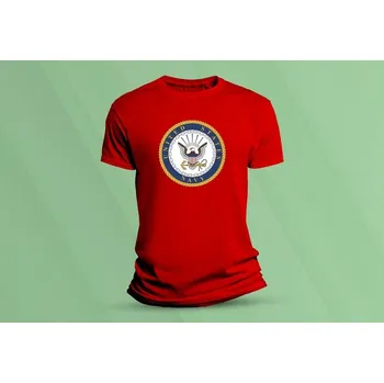 Dětské bavlněné tričko Námořnictvo USA. Červená velikost 140 (9-11 let)