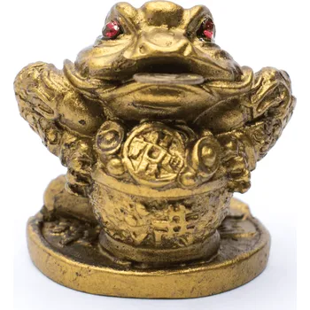 Milujeme Kameny Třínohá žába s pohárem mincí - soška Feng shui 378921