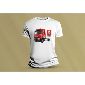 Chlapecké tričko Dětské bavlněné tričko Renault Trucks. Bílá velikost 104